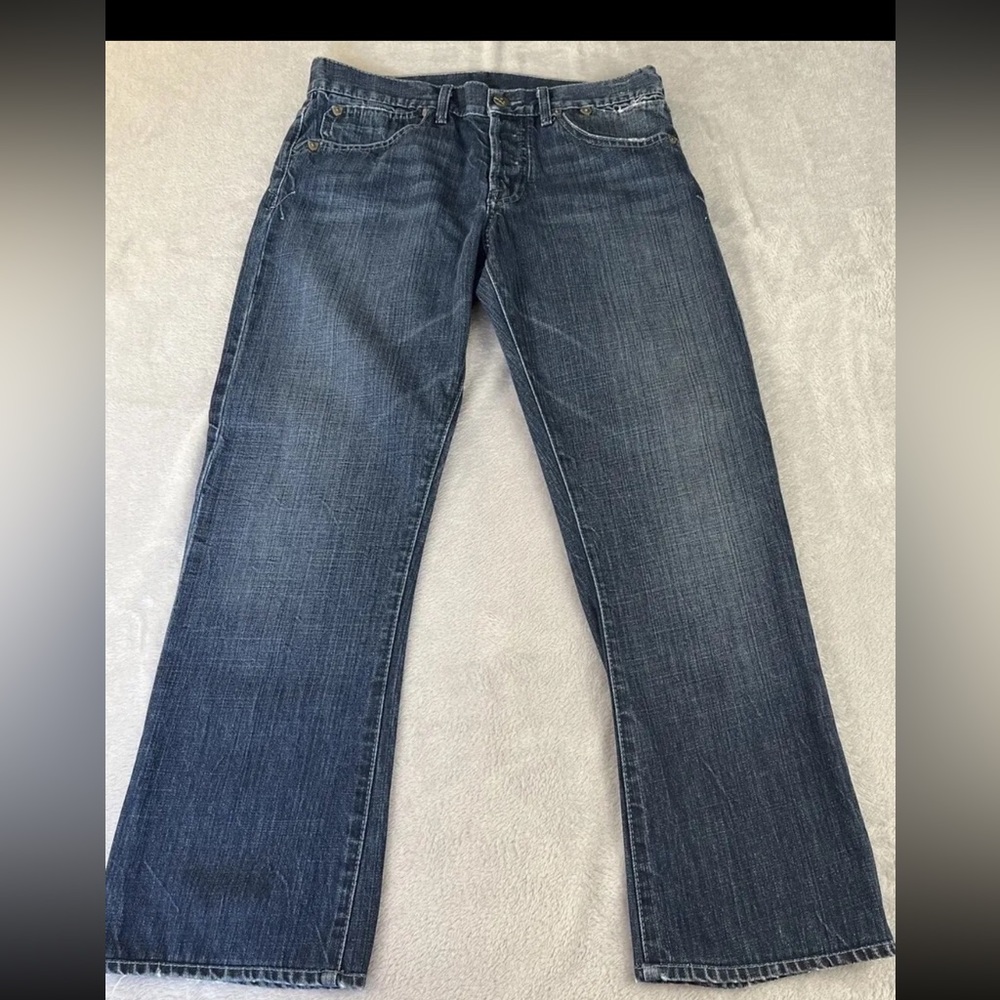 J & Company womens straight leg blue denim jeans size 33
